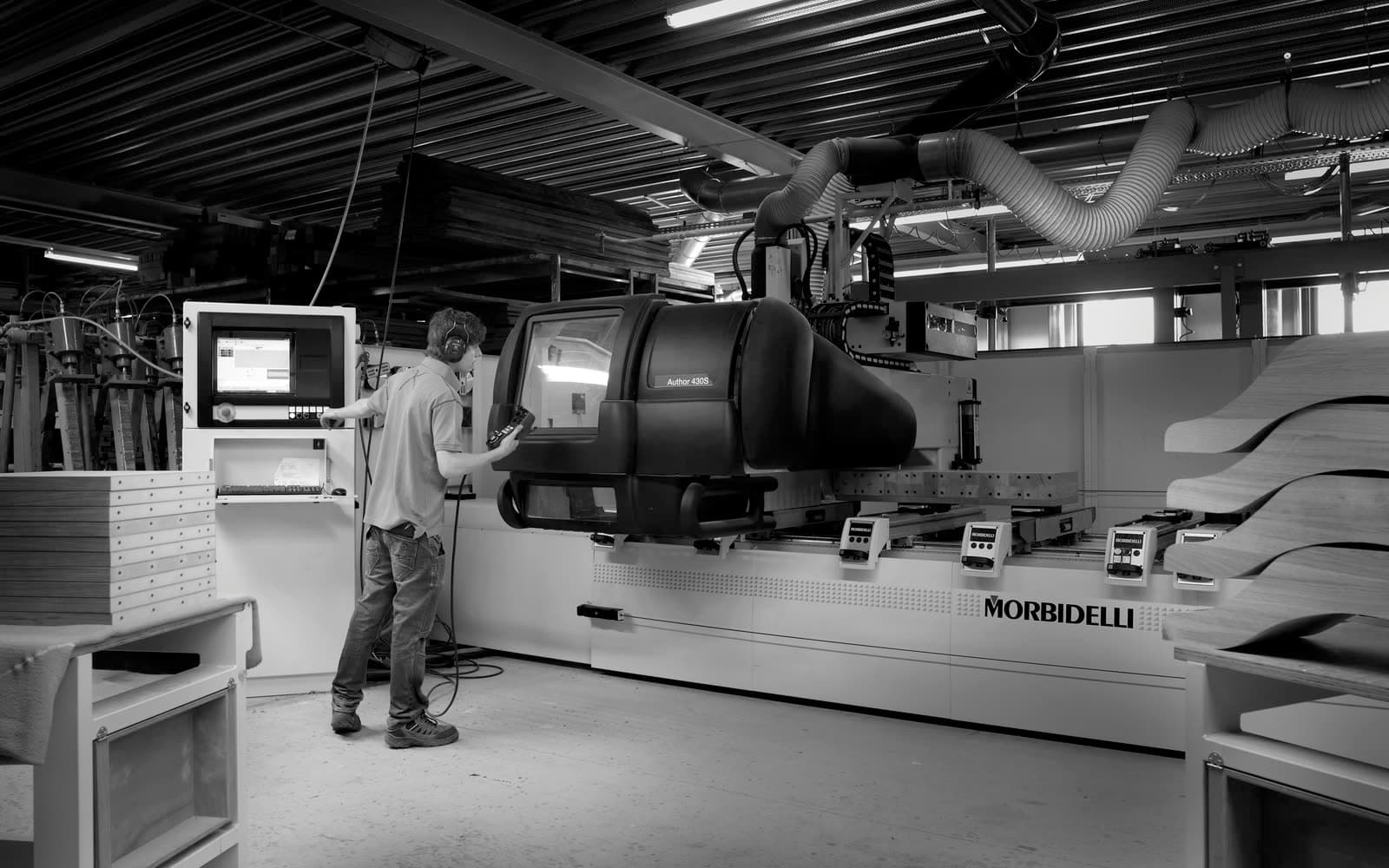 CNC machine on a shop floor